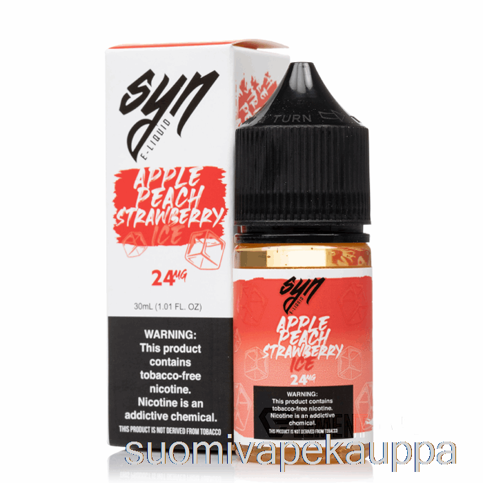 Vape Netistä Jää Omena Persikka Mansikka - Syn Suolat - 30ml 24mg